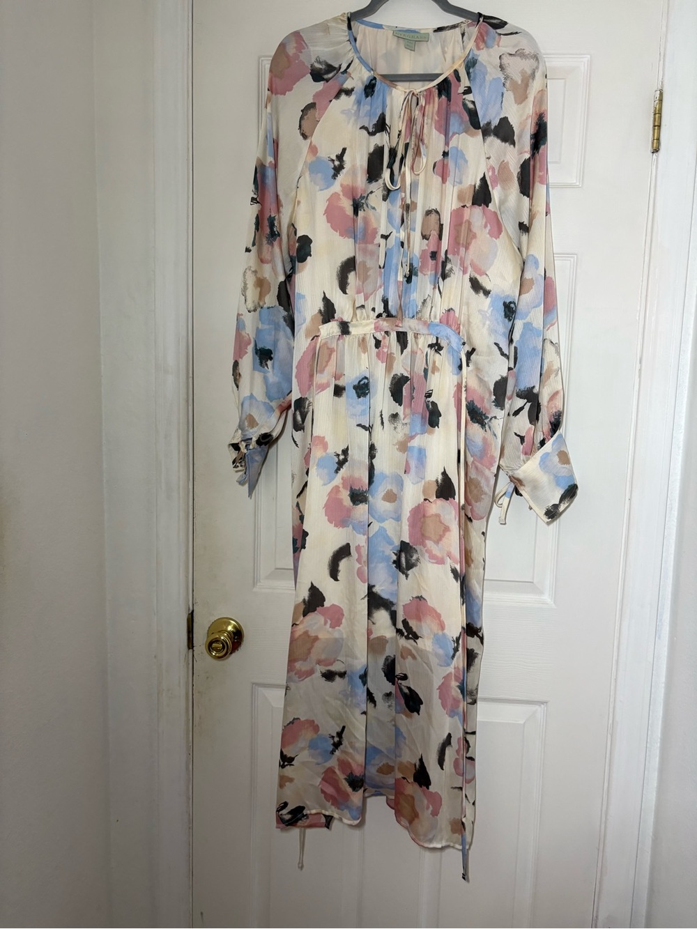 Pastel Multi Floral Tie-Waist Midi Dress - Picture 2 of 11